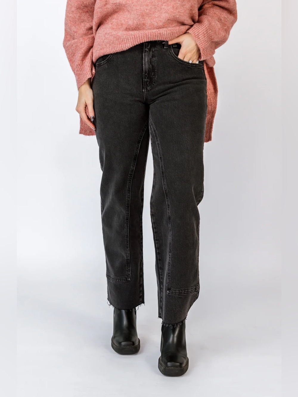 We The Free Risk Taker High Rise Straight Black Jeans - Women’s 24